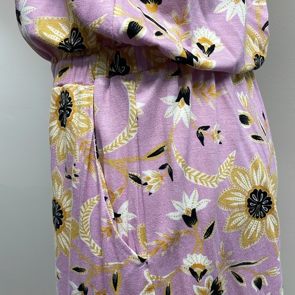 NWT Loft Beach Floral Halter Neck Knit Shorts Romper with Pockets S - Picture 5 of 16